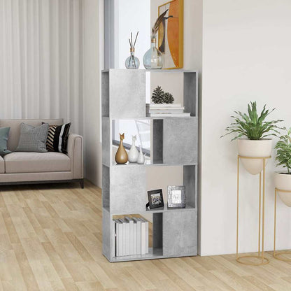 809084 vidaXL Book Cabinet Room Divider Concrete Grey 60x24x124,5 cm