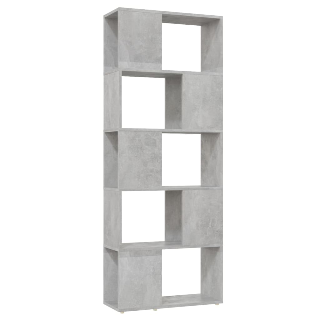 Book Cabinet | Concrete grey | Engineered wood | 155 cm tall