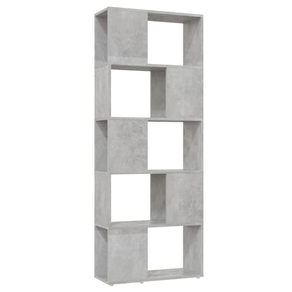 Book Cabinet | Concrete grey | Engineered wood | 155 cm tall