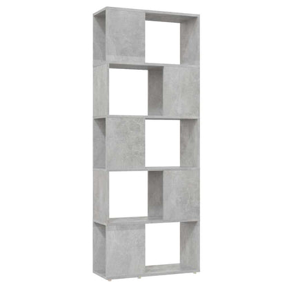 809093 vidaXL Book Cabinet Room Divider Concrete Grey 60x24x155 cm
