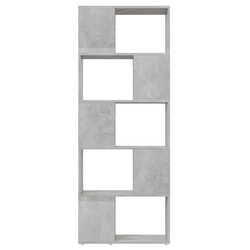 Book Cabinet | Concrete grey | Engineered wood | 155 cm tall