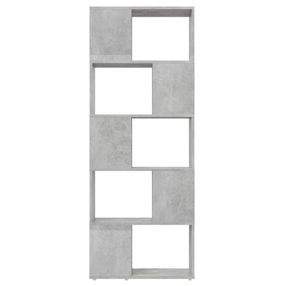 809093 vidaXL Book Cabinet Room Divider Concrete Grey 60x24x155 cm