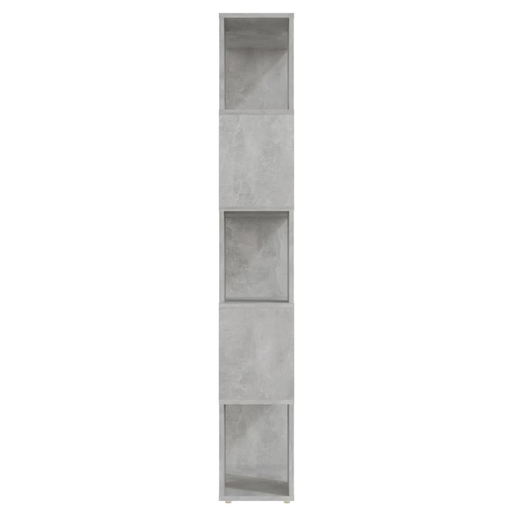 Book Cabinet | Concrete grey | Engineered wood | 155 cm tall