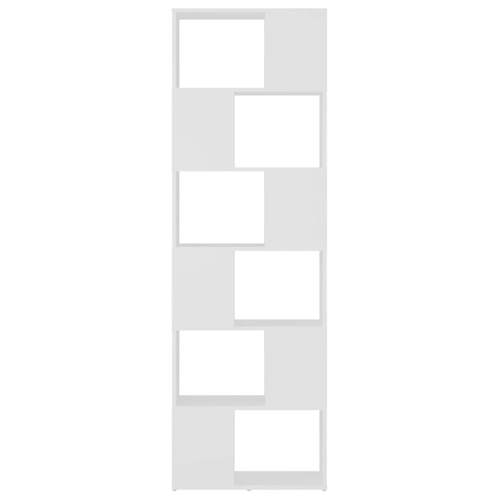 809098 vidaXL Book Cabinet Room Divider White 60x24x186 cm