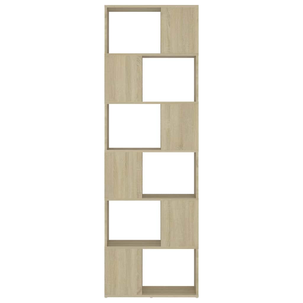 Book Cabinet Room Divider Sonoma Oak 60x24x186 cm