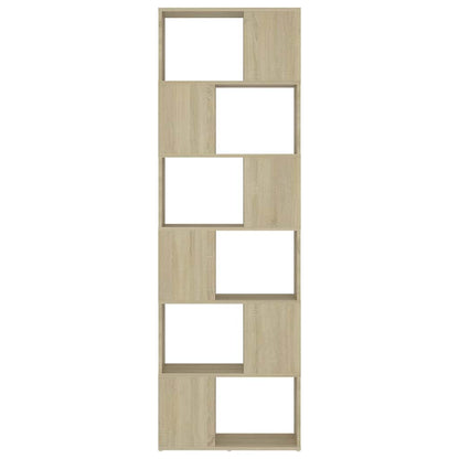 Book Cabinet Room Divider Sonoma Oak 60x24x186 cm
