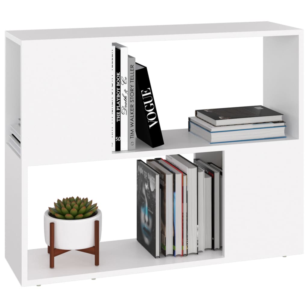 809116 vidaXL TV Cabinet White 80x24x63 cm Engineered Wood
