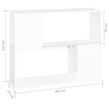 809116 vidaXL TV Cabinet White 80x24x63 cm Engineered Wood