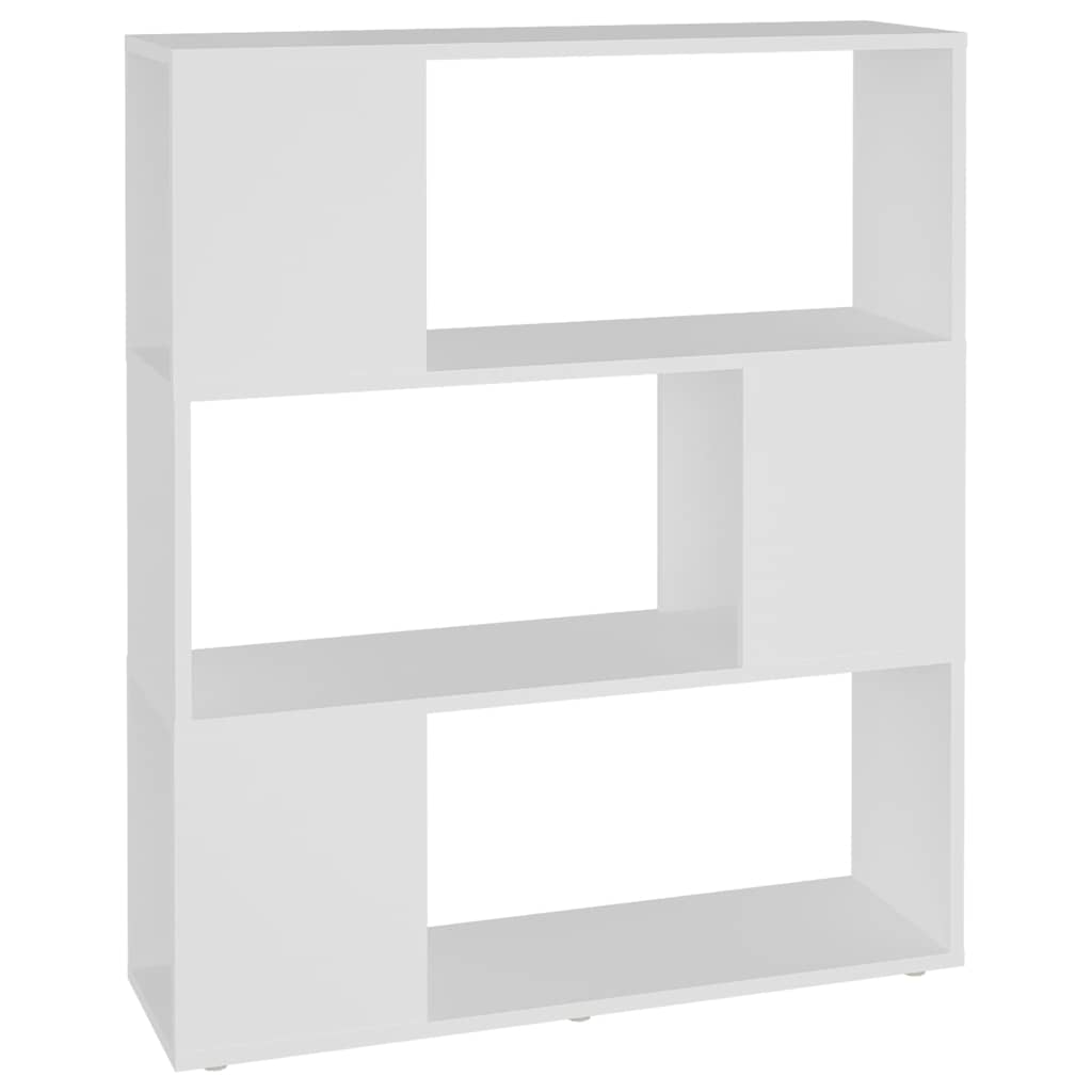 809125 vidaXL Book Cabinet Room Divider White 80x24x94 cm Engineered Wood