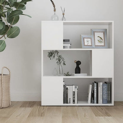 809125 vidaXL Book Cabinet Room Divider White 80x24x94 cm Engineered Wood