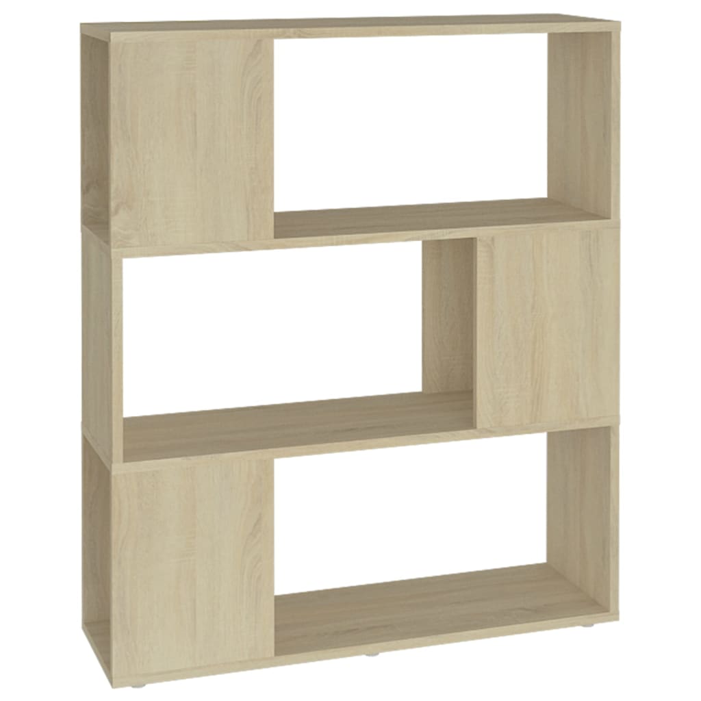 Book Cabinet Room Divider Sonoma Oak 80x24x94 cm Engineered Wood
