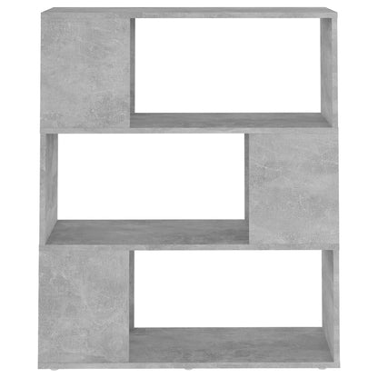 Book Cabinet Room Divider Concrete Grey 80x24x94 cm Engineered Wood