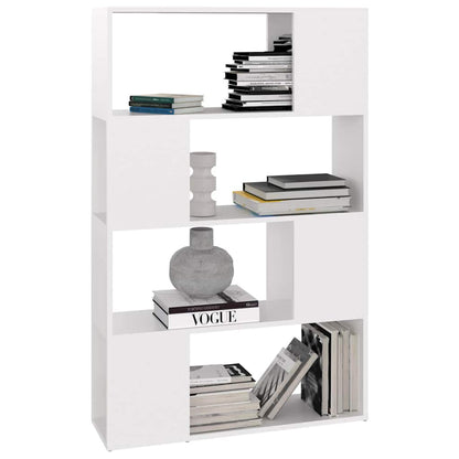 809134 vidaXL Book Cabinet Room Divider White 80x24x124,5 cm Engineered Wood