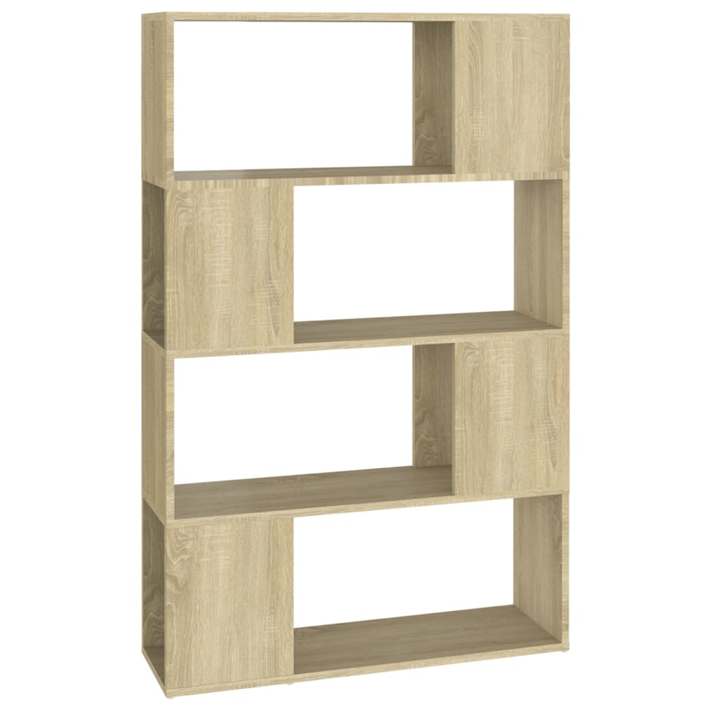 Book Cabinet Room Divider Sonoma Oak 80x24x124.5 cm Engineered Wood