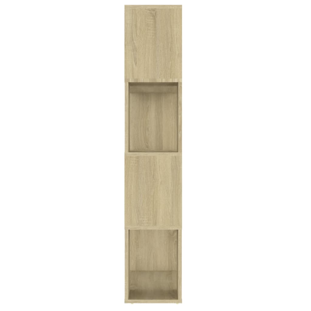 Book Cabinet Room Divider Sonoma Oak 80x24x124.5 cm Engineered Wood