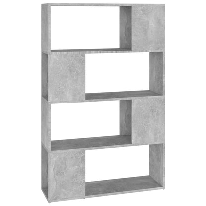 809138 vidaXL Book Cabinet Room Divider Concrete Grey 80x24x124,5cm Engineered Wood