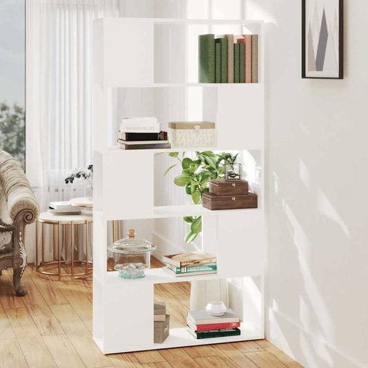809143 vidaXL Book Cabinet Room Divider White 80x24x155 cm Engineered Wood