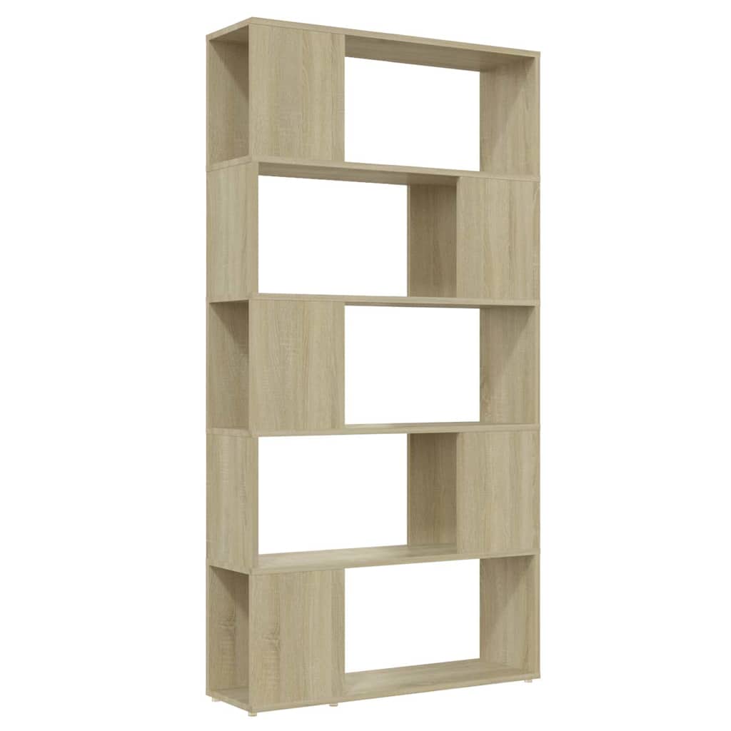 809146 vidaXL Book Cabinet Room Divider Sonoma Oak 80x24x155 cm Engineered Wood