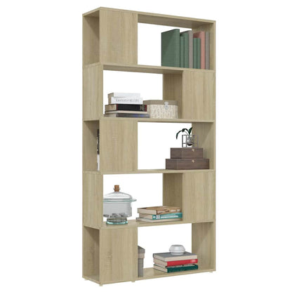 809146 vidaXL Book Cabinet Room Divider Sonoma Oak 80x24x155 cm Engineered Wood