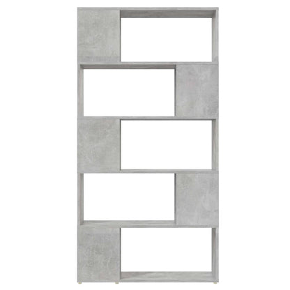 Book Cabinet Room Divider Concrete Grey 80x24x155 cm