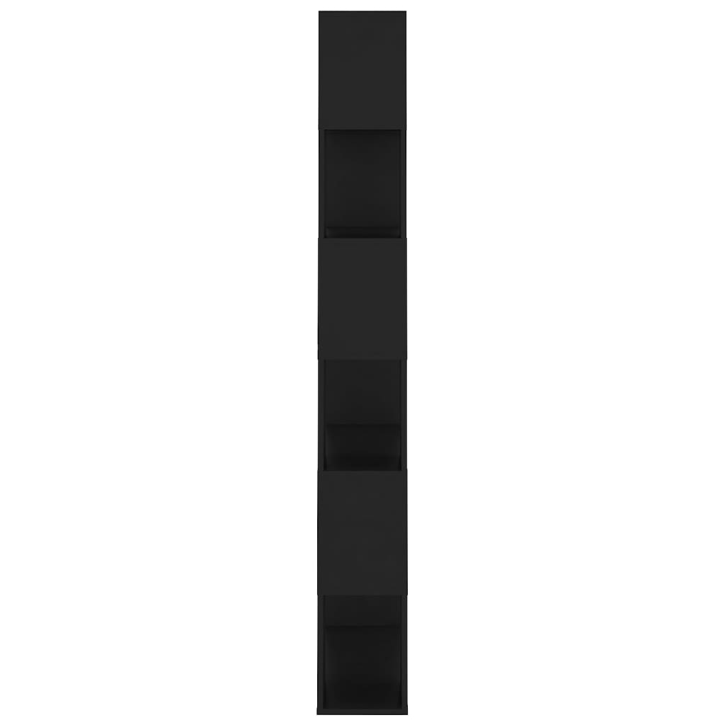 Book Cabinet Room Divider | Black | Engineered Wood | Large