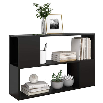 809171 vidaXL Book Cabinet Black 100x24x63 cm Engineered Wood