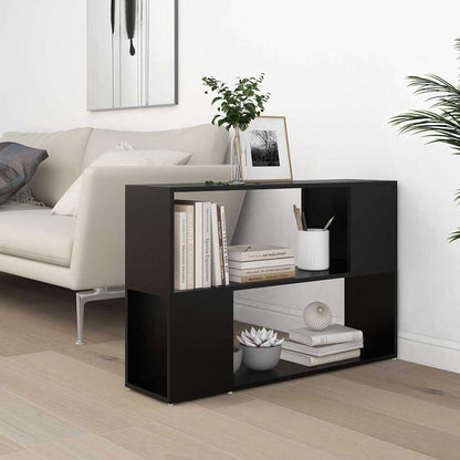 809171 vidaXL Book Cabinet Black 100x24x63 cm Engineered Wood