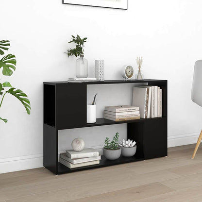 809171 vidaXL Book Cabinet Black 100x24x63 cm Engineered Wood