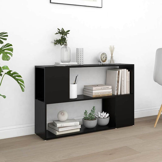 809171 vidaXL Book Cabinet Black 100x24x63 cm Engineered Wood