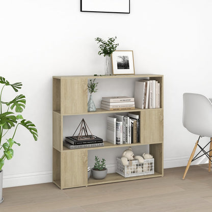 809182 vidaXL Book Cabinet Room Divider Sonoma Oak 100x24x94 cm