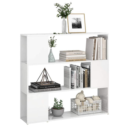 Book Cabinet Room Divider | High gloss white | Engineered wood