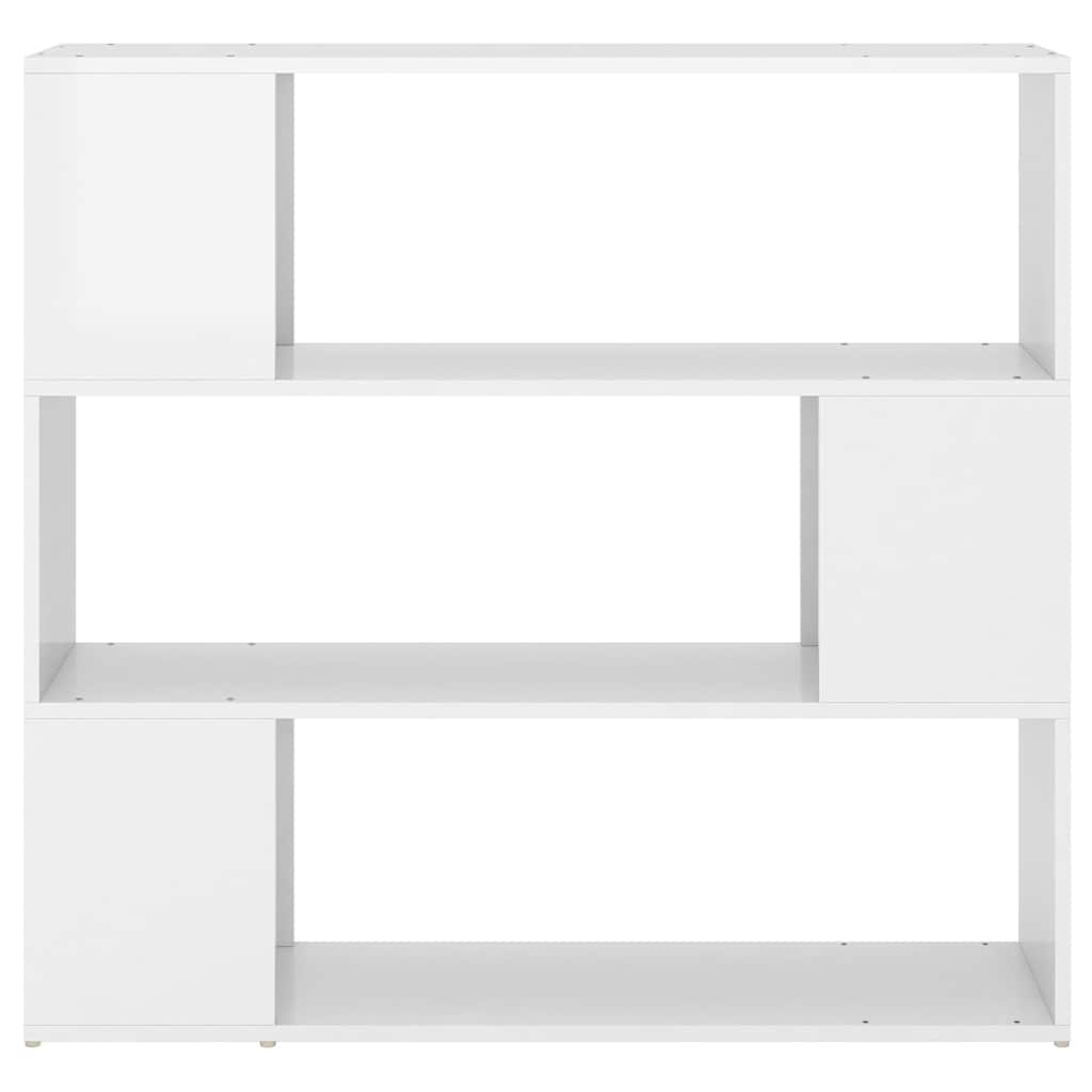 Book Cabinet Room Divider | High gloss white | Engineered wood