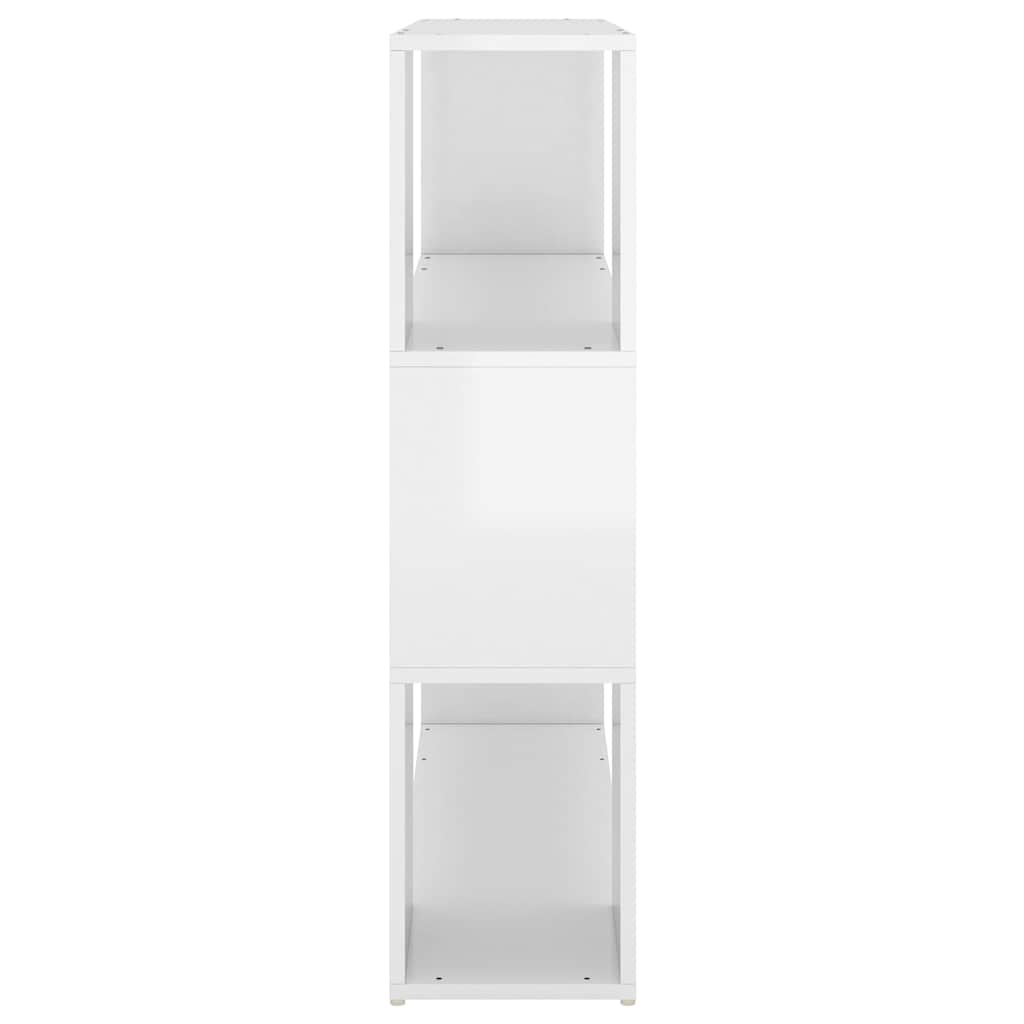 Book Cabinet Room Divider | High gloss white | Engineered wood