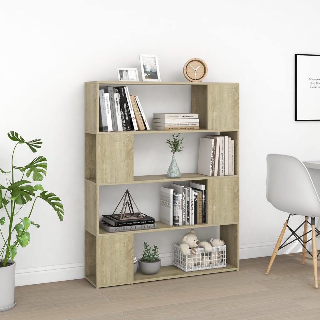 Book Cabinet Room Divider | Sonoma oak | Engineered wood | Medium
