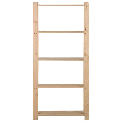 5-Tier Storage Rack 80x28.5x170 cm Solid Pinewood