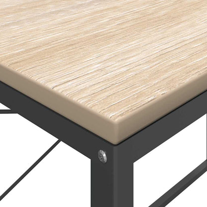 Computer Desk Black and Oak 110x60x70 cm Engineered Wood