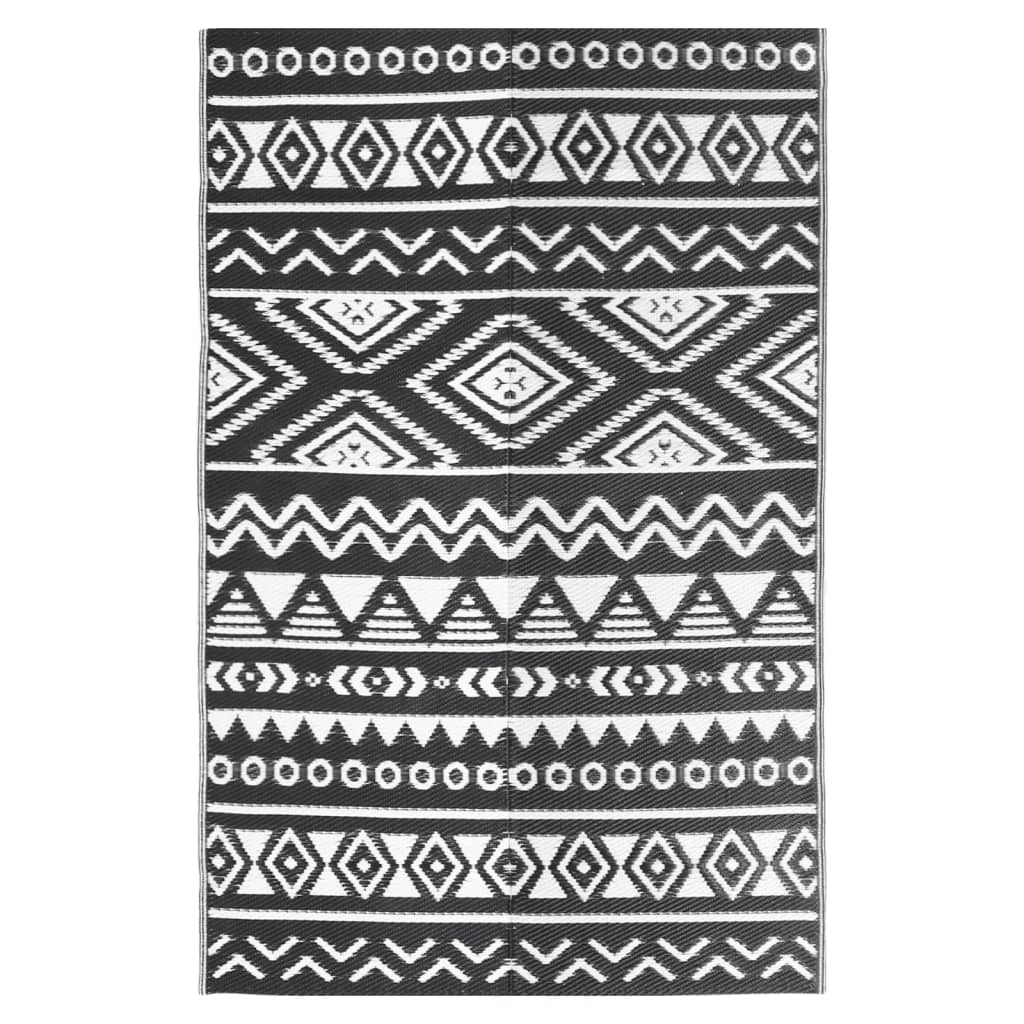 Outdoor Rug ARAKIL Black 190x290 cm PP