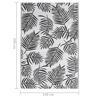 Outdoor Rug ARAKIL Black 140x200 cm PP