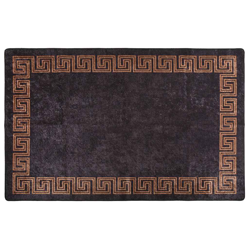Rug Washable 80x150 cm Black and Gold