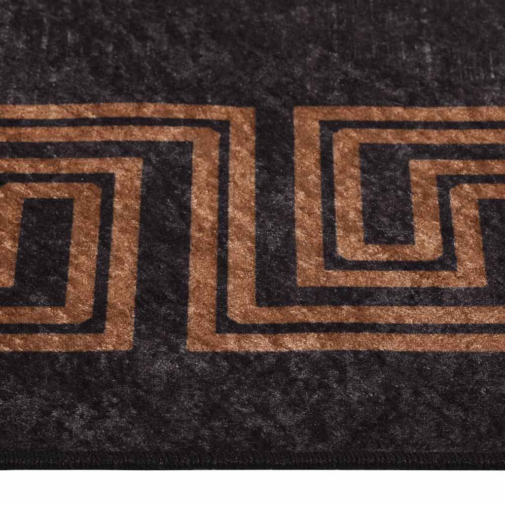 Rug Washable 80x150 cm Black and Gold