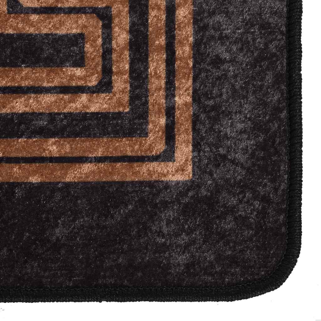 Rug Washable 80x150 cm Black and Gold