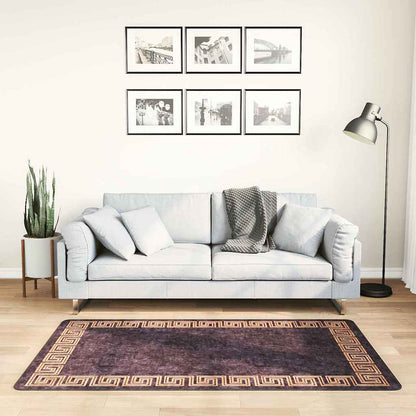 Rug Washable 80x150 cm Black and Gold