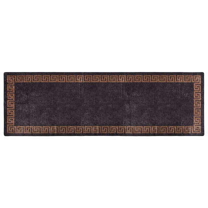 Rug Washable 80x300 cm Black and Gold