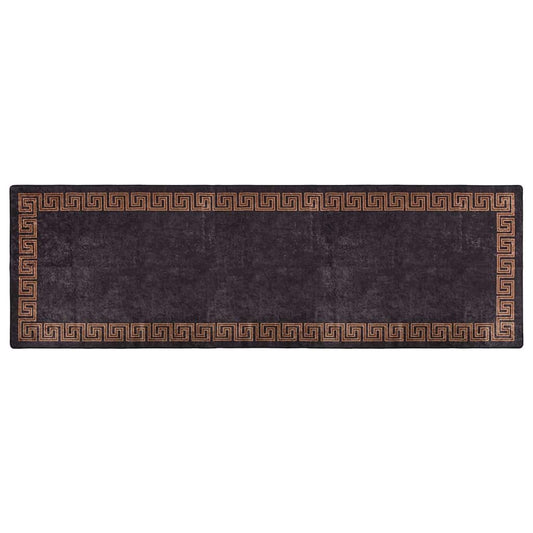 Rug Washable 80x300 cm Black and Gold