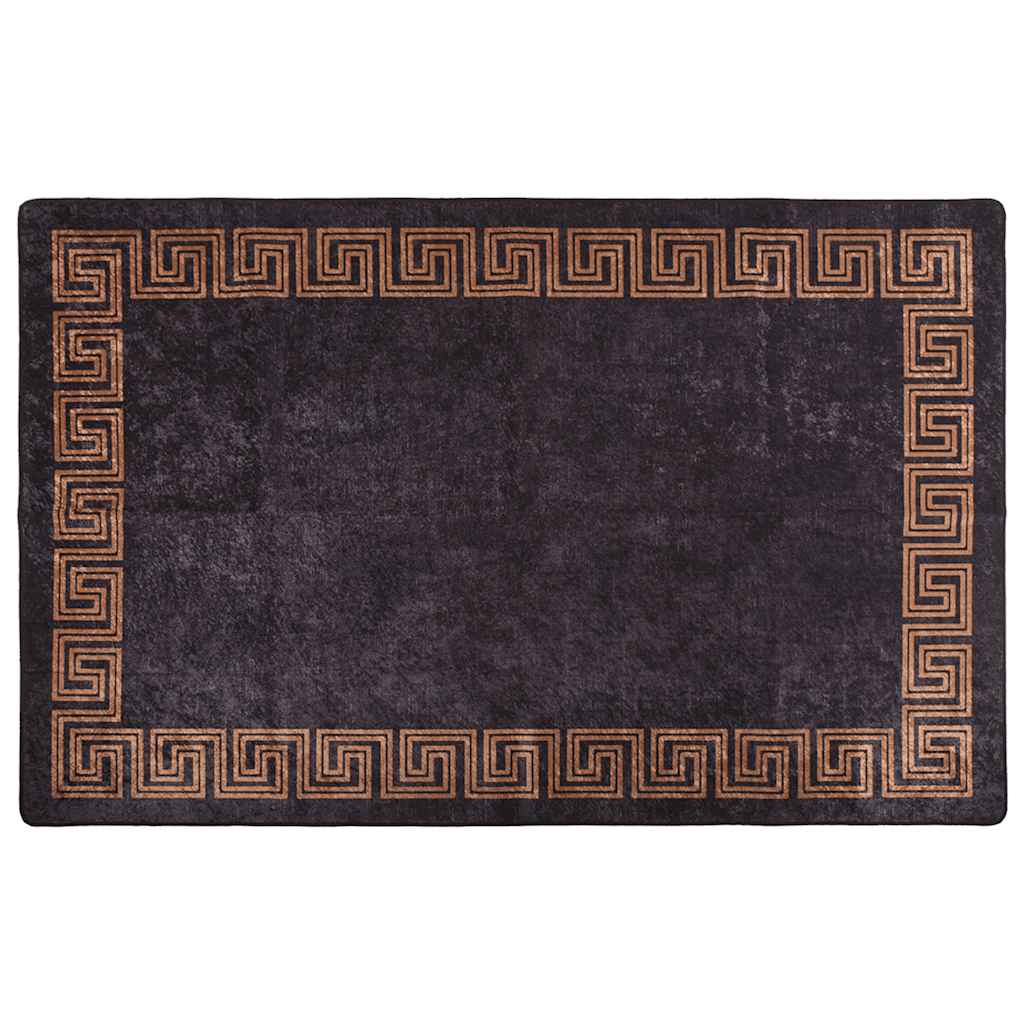 Rug Washable 160x230 cm Black and Gold