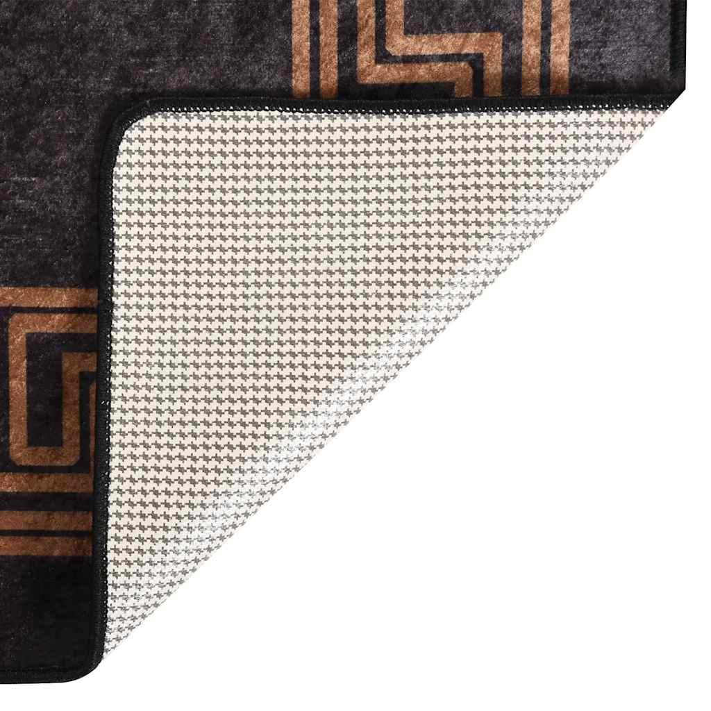 Rug Washable 160x230 cm Black and Gold