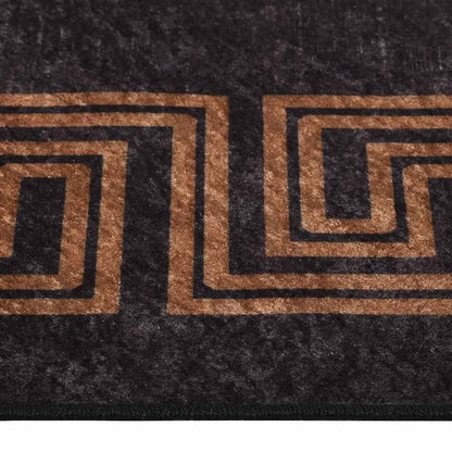 Rug Washable 160x230 cm Black and Gold
