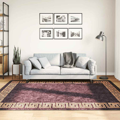 Rug Washable 160x230 cm Black and Gold