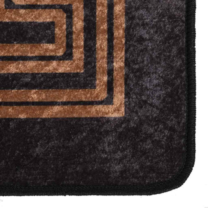 Rug Washable 190x300 cm Black and Gold