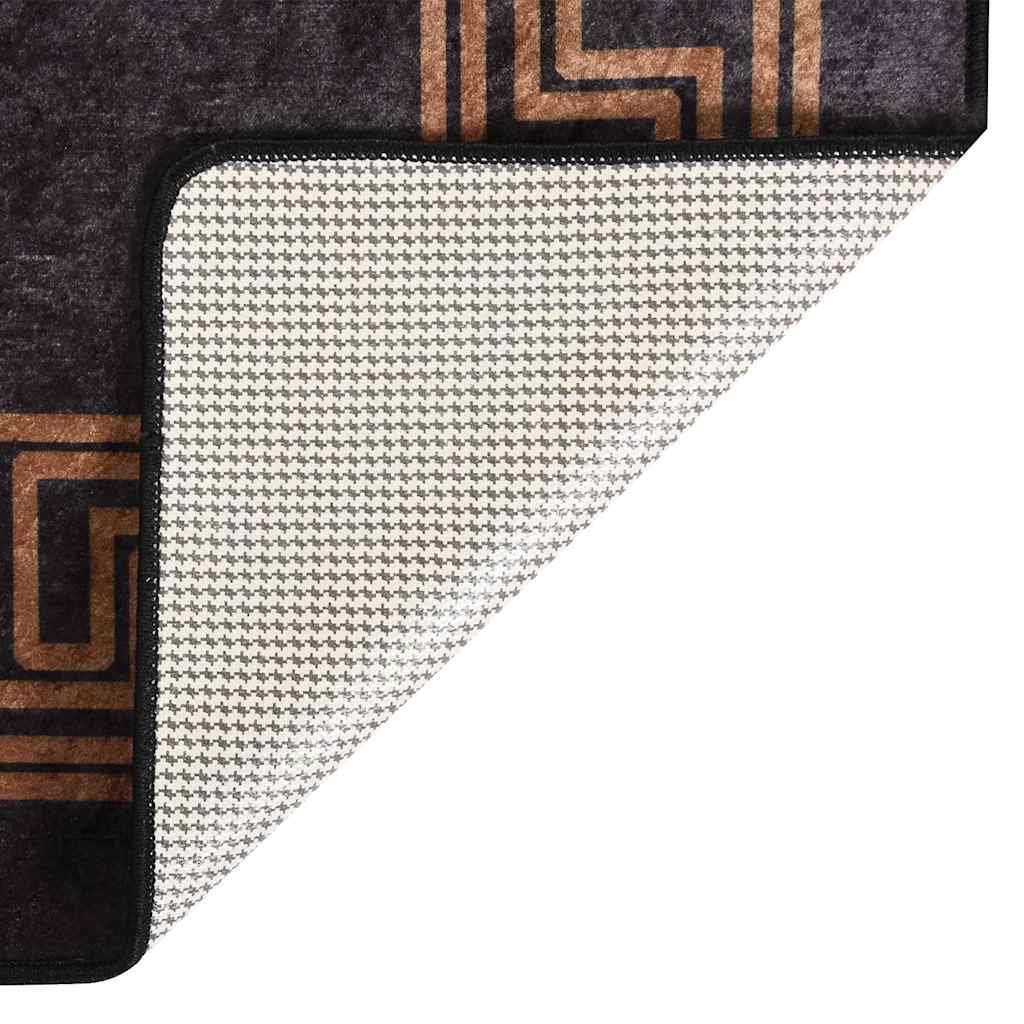 337932 vidaXL Rug Washable 190x300 cm Black and Gold